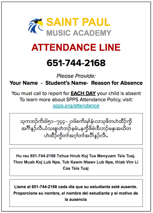 SPMA Attendance Line Number